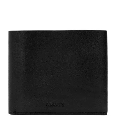 Allsaints Leather Axis Wallet In Black