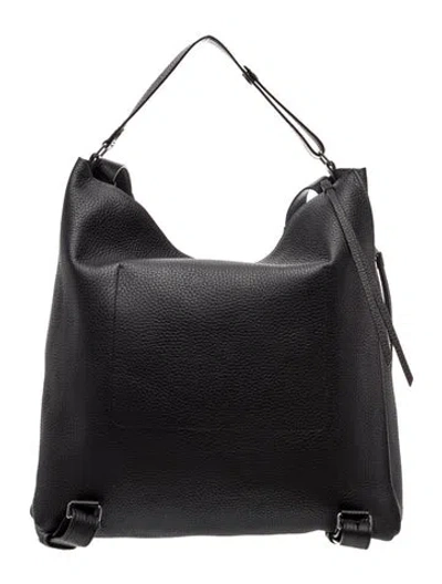 Pre-owned Allsaints Leather Backpack In Black