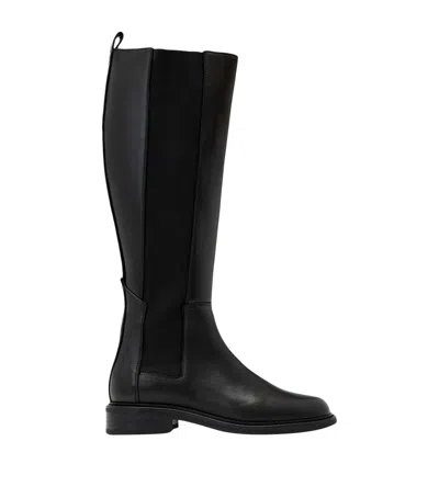 Allsaints Leather Bales Boots In Black