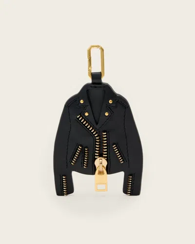 Allsaints Leather Balfern Leather Keyring In Multi