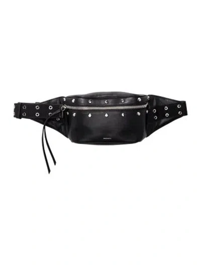 Pre-owned Allsaints Leather Belt Bag In Black