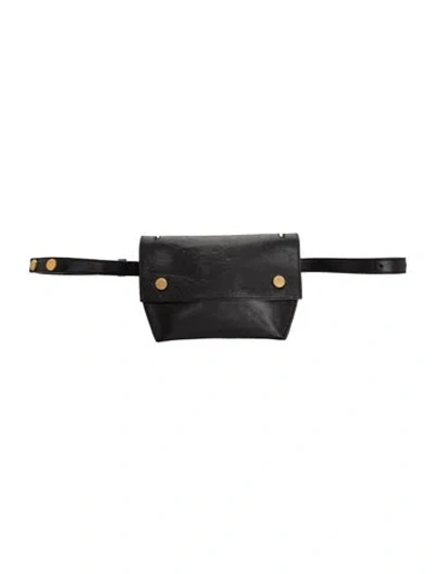 Pre-owned Allsaints Leather Belt Bag In Black