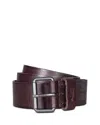 Allsaints Leather Belt In Bitter Brown