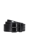 Allsaints Leather Belt In Black