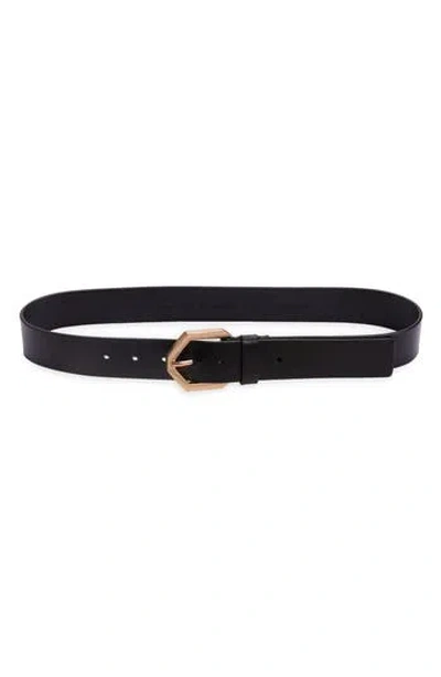 Allsaints Leather Belt In Black