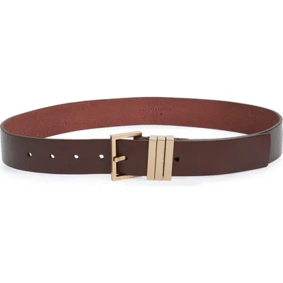 Allsaints Leather Belt In Brown