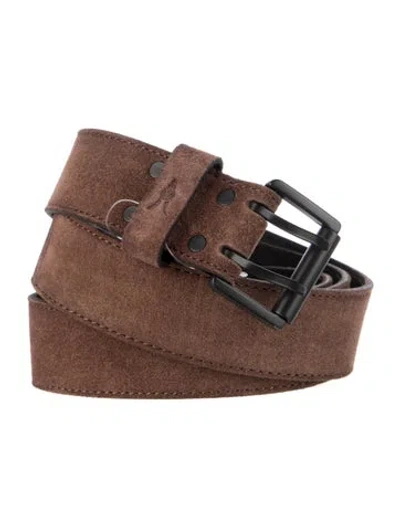 Pre-owned Allsaints Leather Belt W/ Tags In Black/brown