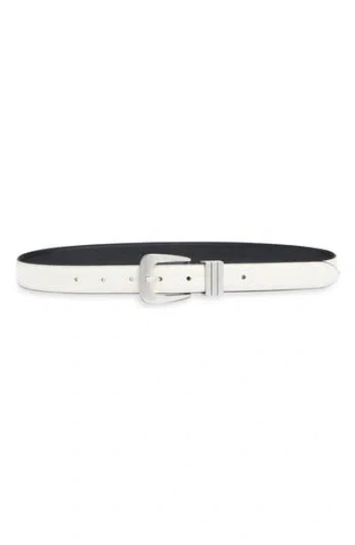 Allsaints Leather Belt In White