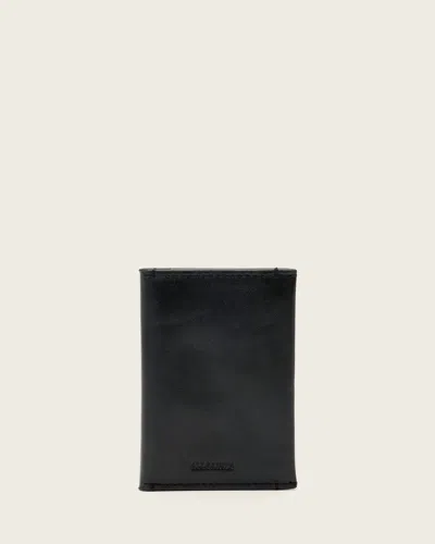 Allsaints Leather Bifold Leather Wallet In Black