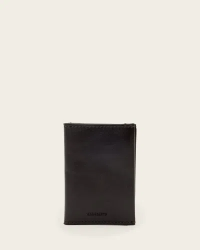 Allsaints Leather Bifold Leather Wallet In Brown
