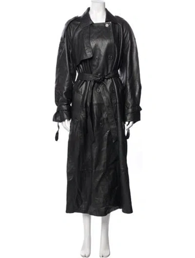 Pre-owned Allsaints Leather Biker Jacket In Black
