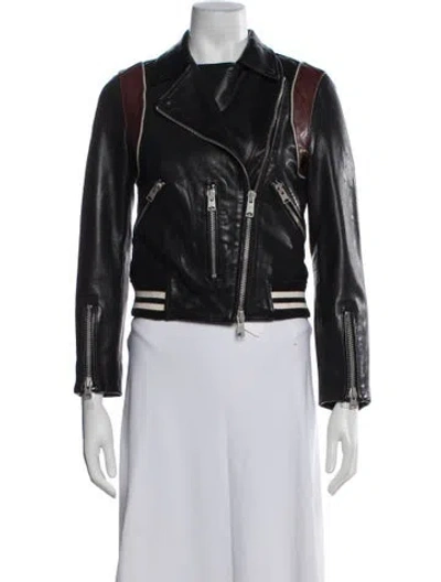 Pre-owned Allsaints Leather Biker Jacket In Black