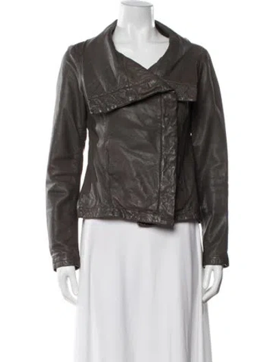 Pre-owned Allsaints Leather Biker Jacket In Multi