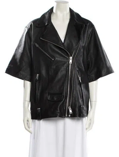 Pre-owned Allsaints Leather Biker Jacket W/ Tags In Black