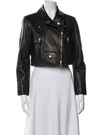 Pre-owned Allsaints Leather Biker Jacket W/ Tags In Black