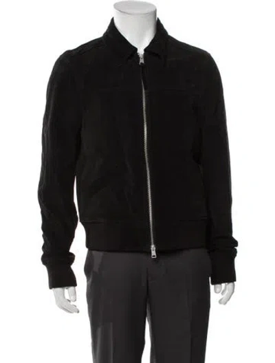 Pre-owned Allsaints Leather Bomber Jacket In Brown