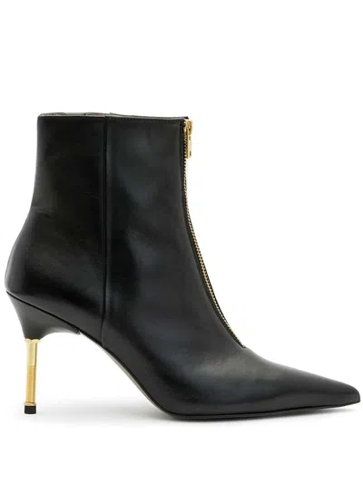 Allsaints Leather Boots In 黑色