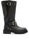 Allsaints Leather Boots In 黑色