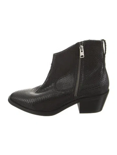Pre-owned Allsaints Leather Boots In Black