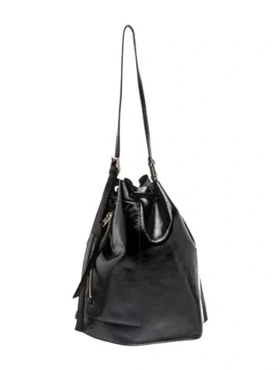 Pre-owned Allsaints Leather Bucket Bag In Black
