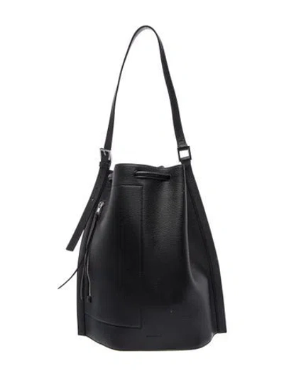 Pre-owned Allsaints Leather Bucket Bag In Black