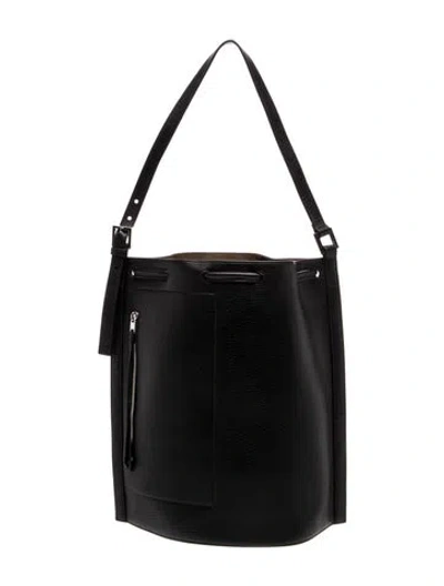 Pre-owned Allsaints Leather Bucket Bag In Black