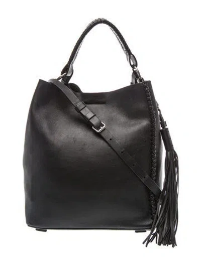 Pre-owned Allsaints Leather Bucket Bag In Black