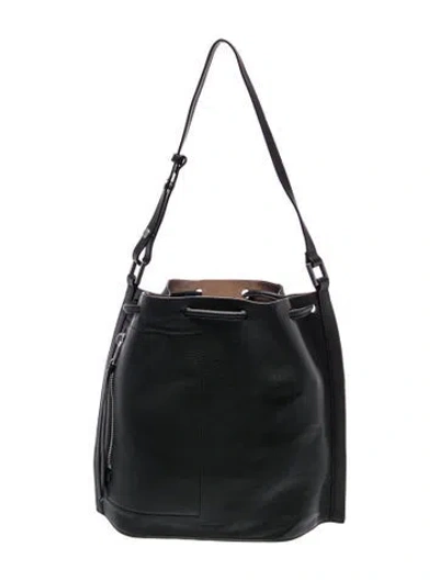 Pre-owned Allsaints Leather Bucket Bag In Blue