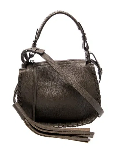 Pre-owned Allsaints Leather Bucket Bag In Gray