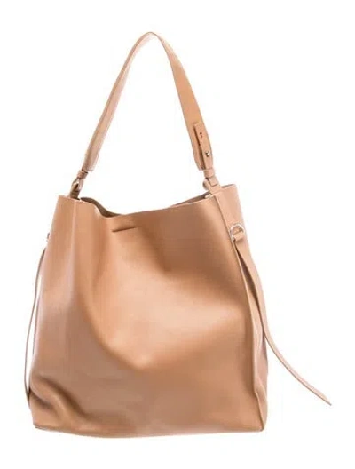 Pre-owned Allsaints Leather Bucket Bag In Neutral