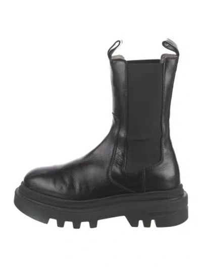 Pre-owned Allsaints Leather Chelsea Boots In Black