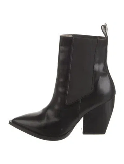 Pre-owned Allsaints Leather Chelsea Boots In Black