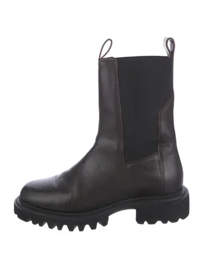 Pre-owned Allsaints Leather Chelsea Boots In Black