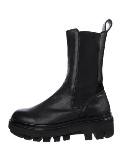Pre-owned Allsaints Leather Chelsea Boots In Black