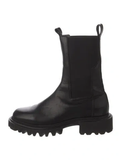 Pre-owned Allsaints Leather Chelsea Boots In Black