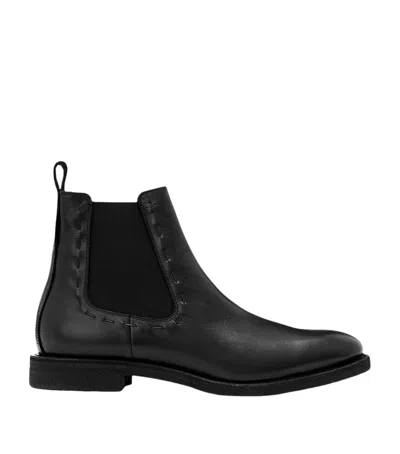 Allsaints Leather Cliff Chelsea Boots In Black