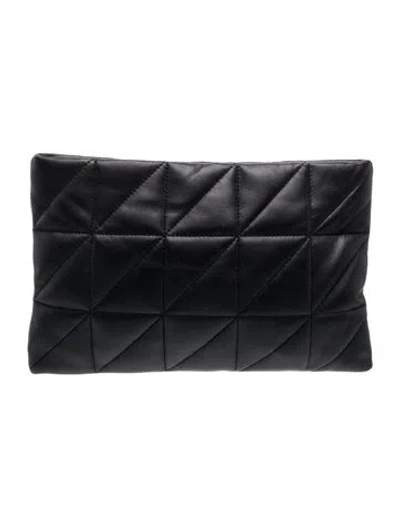 Pre-owned Allsaints Leather Clutch In Black