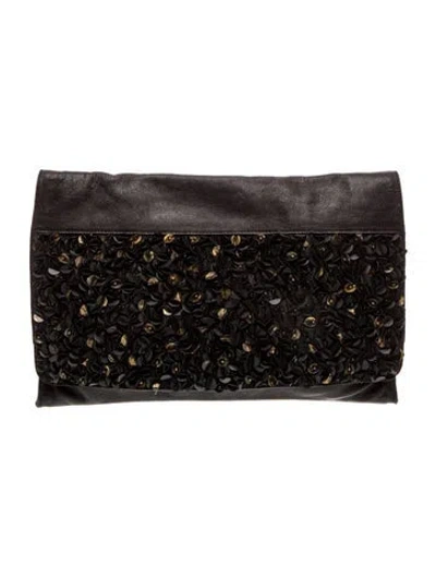 Pre-owned Allsaints Leather Clutch In Black