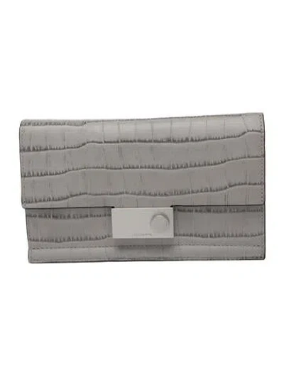 Pre-owned Allsaints Leather Clutch In Gray