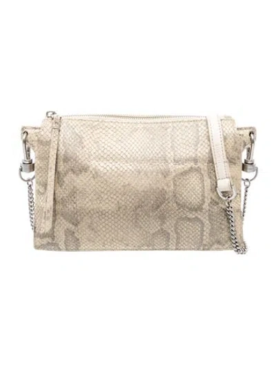 Pre-owned Allsaints Leather Clutch In Neutral