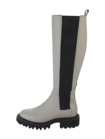 Pre-owned Allsaints Leather Colorblock Pattern Boots In Multi
