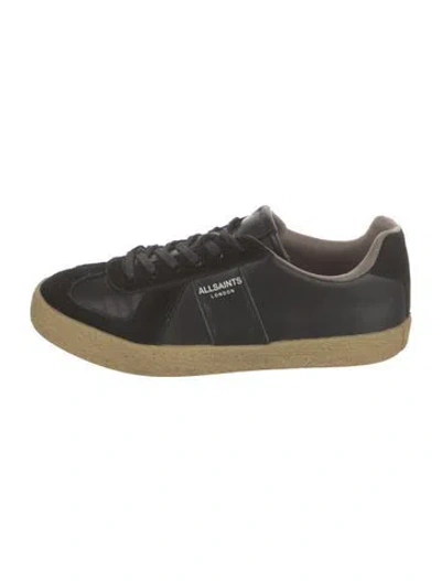 Pre-owned Allsaints Leather Colorblock Pattern Sneakers