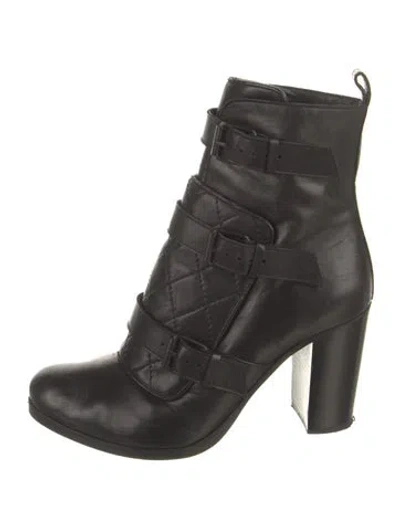Pre-owned Allsaints Leather Combat Boots In Black