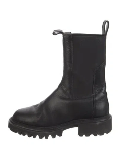 Pre-owned Allsaints Leather Combat Boots In Black