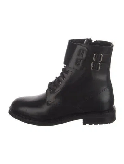 Pre-owned Allsaints Leather Combat Boots In Black