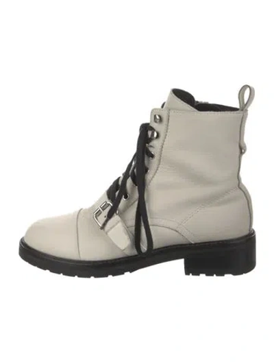 Pre-owned Allsaints Leather Combat Boots In Neutral