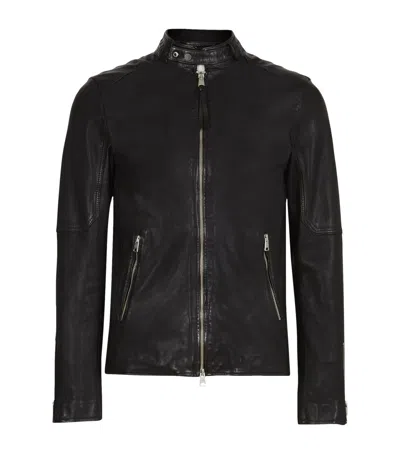 Allsaints Cora Leather Jacket In 黑色