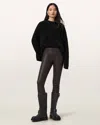 Allsaints Leather Cora Leather Stretch Leggings In Brown