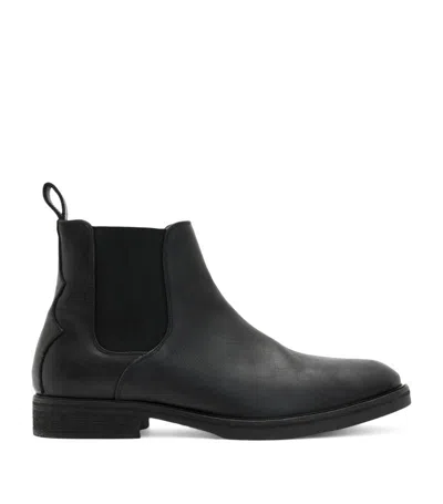Allsaints Leather Creed Chelsea Boots In Black