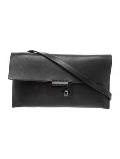 Pre-owned Allsaints Leather Crossbody Bag In Black